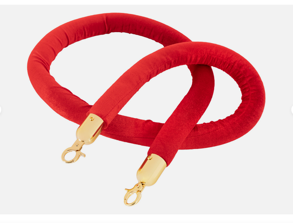 Absperrsystem Kordel rot gold 1,5 M – Bild 2