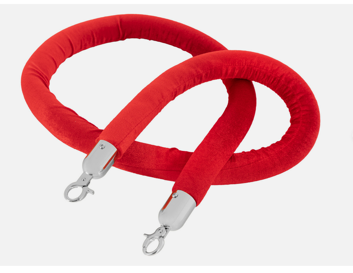 Absperrsystem Kordel rot silber 1,5 M